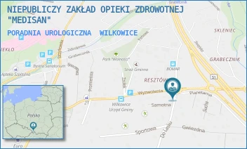 PORADNIA UROLOGICZNA - NIEPUBLICZY ZAKŁAD OPIEKI ZDROWOTNEJ "MEDISAN" - UL. WYZWOLENIA 75,  WILKOWICE