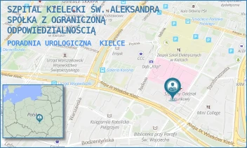PORADNIA UROLOGICZNA - SZPITAL KIELECKI ŚW. ALEKSANDRA SPÓŁKA Z OGRANICZONĄ ODPOWIEDZIALNOŚCIĄ - KOŚCIUSZKI 25,  KIELCE