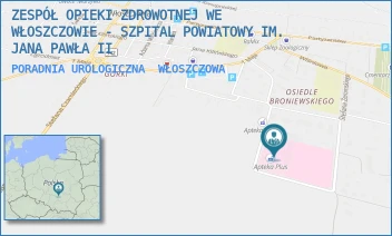 PORADNIA UROLOGICZNA - ZESPÓŁ OPIEKI ZDROWOTNEJ WE WŁOSZCZOWIE - SZPITAL POWIATOWY IM. JANA PAWŁA II - ŻEROMSKIEGO 28,  WŁOSZCZOWA