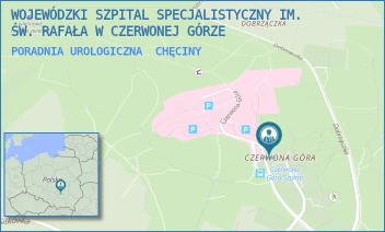 PORADNIA UROLOGICZNA - WOJEWÓDZKI SZPITAL SPECJALISTYCZNY IM. ŚW. RAFAŁA W CZERWONEJ GÓRZE - CZERWONA GÓRA 10,  CHĘCINY