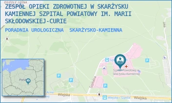 PORADNIA UROLOGICZNA - ZESPÓŁ OPIEKI ZDROWOTNEJ W SKARŻYSKU-KAMIENNEJ SZPITAL POWIATOWY IM. MARII SKŁODOWSKIEJ-CURIE - SZPITALNA 1,  SKARŻYSKO-KAMIENNA