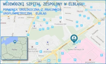 PORADNIA UROLOGICZNA Z PRACOWNIĄ UROFLOWMETRYCZNĄ - WOJEWÓDZKI SZPITAL ZESPOLONY W ELBLĄGU - KRÓLEWIECKA 146,  ELBLĄG