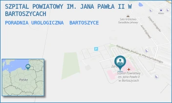 PORADNIA UROLOGICZNA - SZPITAL POWIATOWY IM. JANA PAWŁA II W BARTOSZYCACH - WYSZYŃSKIEGO 11,  BARTOSZYCE
