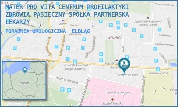 PORADNIA UROLOGICZNA - MATER PRO VITA CENTRUM PROFILAKTYKI ZDROWIA PASIECZNY SPÓŁKA PARTNERSKA LEKARZY - BEMA 42,  ELBLĄG