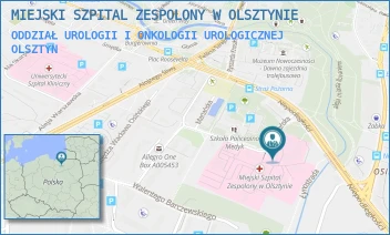 ODDZIAŁ UROLOGII I ONKOLOGII UROLOGICZNEJ - MIEJSKI SZPITAL ZESPOLONY W OLSZTYNIE - NIEPODLEGŁOŚCI 44,  OLSZTYN