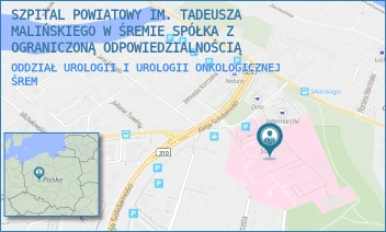 ODDZIAŁ UROLOGII I UROLOGII ONKOLOGICZNEJ - SZPITAL POWIATOWY IM. TADEUSZA MALIŃSKIEGO W ŚREMIE SPÓŁKA Z OGRANICZONĄ ODPOWIEDZIALNOŚCIĄ - CHEŁMOŃSKIEGO 1,  ŚREM
