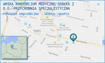 PORADNIA UROLOGICZNA - SŁUPCA - AMIKA KONSORCJUM MEDYCZNE SPÓŁKA Z O.O. PRZYCHODNIA SPECJALISTYCZNA - WARSZAWSKA 16,  SŁUPCA