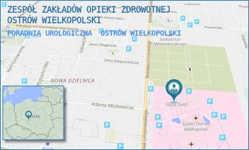 PORADNIA UROLOGICZNA - ZESPÓŁ ZAKŁADÓW OPIEKI ZDROWOTNEJ OSTRÓW WIELKOPOLSKI - LIMANOWSKIEGO 20/22,  OSTRÓW WIELKOPOLSKI