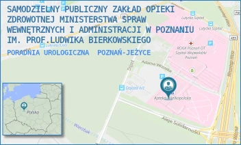 PORADNIA UROLOGICZNA - SAMODZIELNY PUBLICZNY ZAKŁAD OPIEKI ZDROWOTNEJ MINISTERSTWA SPRAW WEWNĘTRZNYCH I ADMINISTRACJI W POZNANIU IM. PROF.LUDWIKA BIERKOWSKIEGO - DOJAZD 34,  POZNAŃ-JEŻYCE
