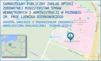 ODDZIAŁ UROLOGII Z PODODDZIAŁEM CHIRURGII ONKOLOGICZNO-UROLOGICZNEJ - SAMODZIELNY PUBLICZNY ZAKŁAD OPIEKI ZDROWOTNEJ MINISTERSTWA SPRAW WEWNĘTRZNYCH I ADMINISTRACJI W POZNANIU IM. PROF.LUDWIKA BIERKOWSKIEGO - DOJAZD 34,  POZNAŃ-JEŻYCE