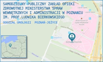 ODDZIAŁ UROLOGII - SAMODZIELNY PUBLICZNY ZAKŁAD OPIEKI ZDROWOTNEJ MINISTERSTWA SPRAW WEWNĘTRZNYCH I ADMINISTRACJI W POZNANIU IM. PROF.LUDWIKA BIERKOWSKIEGO - DOJAZD 34,  POZNAŃ-JEŻYCE