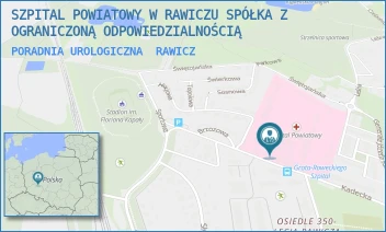PORADNIA UROLOGICZNA - SZPITAL POWIATOWY W RAWICZU SPÓŁKA Z OGRANICZONĄ ODPOWIEDZIALNOŚCIĄ - GEN. GROTA ROWECKIEGO 6,  RAWICZ