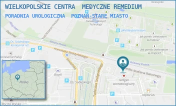 PORADNIA UROLOGICZNA - WIELKOPOLSKIE CENTRA  MEDYCZNE REMEDIUM - OS. BATOREGO 80/AB,  POZNAŃ-STARE MIASTO
