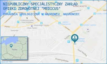 PORADNIA UROLOGICZNA W WĄGROWCU - NIEPUBLICZNY SPECJALISTYCZNY ZAKŁAD OPIEKI ZDROWOTNEJ "MEDICUS" - PRZEMYSŁOWA 42,  WĄGROWIEC
