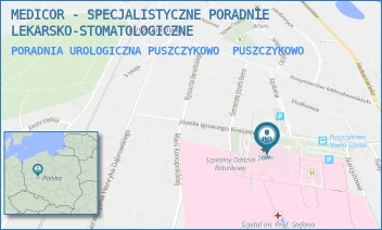 PORADNIA UROLOGICZNA PUSZCZYKOWO - MEDICOR - SPECJALISTYCZNE PORADNIE LEKARSKO-STOMATOLOGICZNE - KRASZEWSKIEGO 11,  PUSZCZYKOWO