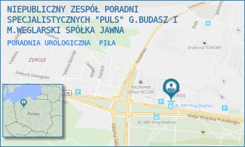 PORADNIA UROLOGICZNA - NIEPUBLICZNY ZESPÓŁ PORADNI SPECJALISTYCZNYCH "PULS" G.BUDASZ I M.WEGLARSKI SPÓŁKA JAWNA - WOJSKA POLSKIEGO 49B,  PIŁA
