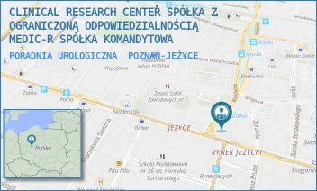 PORADNIA UROLOGICZNA - CLINICAL RESEARCH CENTER SPÓŁKA Z OGRANICZONĄ ODPOWIEDZIALNOŚCIĄ MEDIC-R SPÓŁKA KOMANDYTOWA - POZNAŃSKA 3/31,  POZNAŃ-JEŻYCE