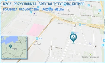 PORADNIA UROLOGICZNA - NZOZ PRZYCHODNIA SPECJALISTYCZNA GUTMED - CZWARTAKÓW 17,  POZNAŃ-WILDA