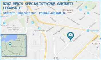 GABINET UROLOGICZNY - NZOZ MEDIS SPECJALISTYCZNE GABINETY LEKARSKIE - PODCHORĄŻYCH 32,  POZNAŃ-GRUNWALD