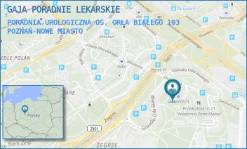 PORADNIA UROLOGICZNA OS. ORŁA BIAŁEGO 103 - GAJA PORADNIE LEKARSKIE - ORŁA BIAŁEGO 103,  POZNAŃ-NOWE MIASTO