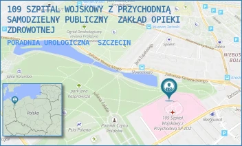 PORADNIA UROLOGICZNA - 109 SZPITAL WOJSKOWY Z PRZYCHODNIĄ SAMODZIELNY PUBLICZNY  ZAKŁAD OPIEKI ZDROWOTNEJ - PIOTRA SKARGI 9-11,  SZCZECIN