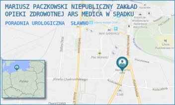 PORADNIA UROLOGICZNA - MARIUSZ PACZKOWSKI NIEPUBLICZNY ZAKŁAD OPIEKI ZDROWOTNEJ ARS MEDICA W SPADKU - KOSZALIŃSKA 4,  SŁAWNO