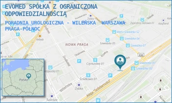 PORADNIA UROLOGICZNA - WILEŃSKA - EVOMED SPÓŁKA Z OGRANICZONA ODPOWIEDZIALNOŚCIĄ - WILEŃSKA 18,  WARSZAWA PRAGA-PÓŁNOC