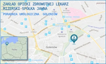 PORADNIA UROLOGICZNA - ZAKŁAD OPIEKI ZDROWOTNEJ LEKARZ MIZERSKI SPÓŁKA JAWNA - PARTYZANTÓW 11,  GOLENIÓW