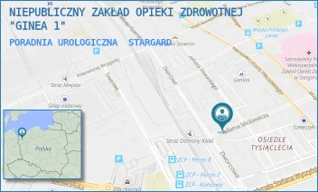 PORADNIA UROLOGICZNA - NIEPUBLICZNY ZAKŁAD OPIEKI ZDROWOTNEJ "GINEA 1" - MICKIEWICZA 20A,  STARGARD