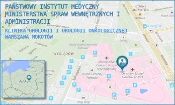 KLINIKA UROLOGII I UROLOGII ONKOLOGICZNEJ - PAŃSTWOWY INSTYTUT MEDYCZNY MINISTERSTWA SPRAW WEWNĘTRZNYCH I ADMINISTRACJI - WOŁOSKA 137,  WARSZAWA MOKOTÓW